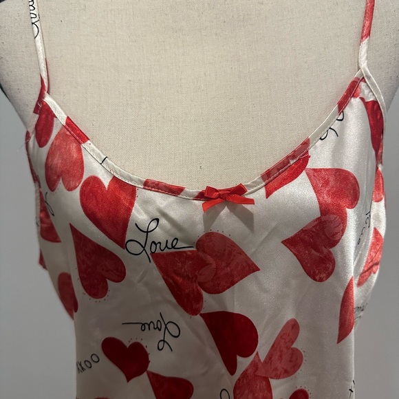 SOLD Secret Treasures Plus Lingerie Slip Dress Midi Heart XOXO Love L/XL - Picture 3 of 8